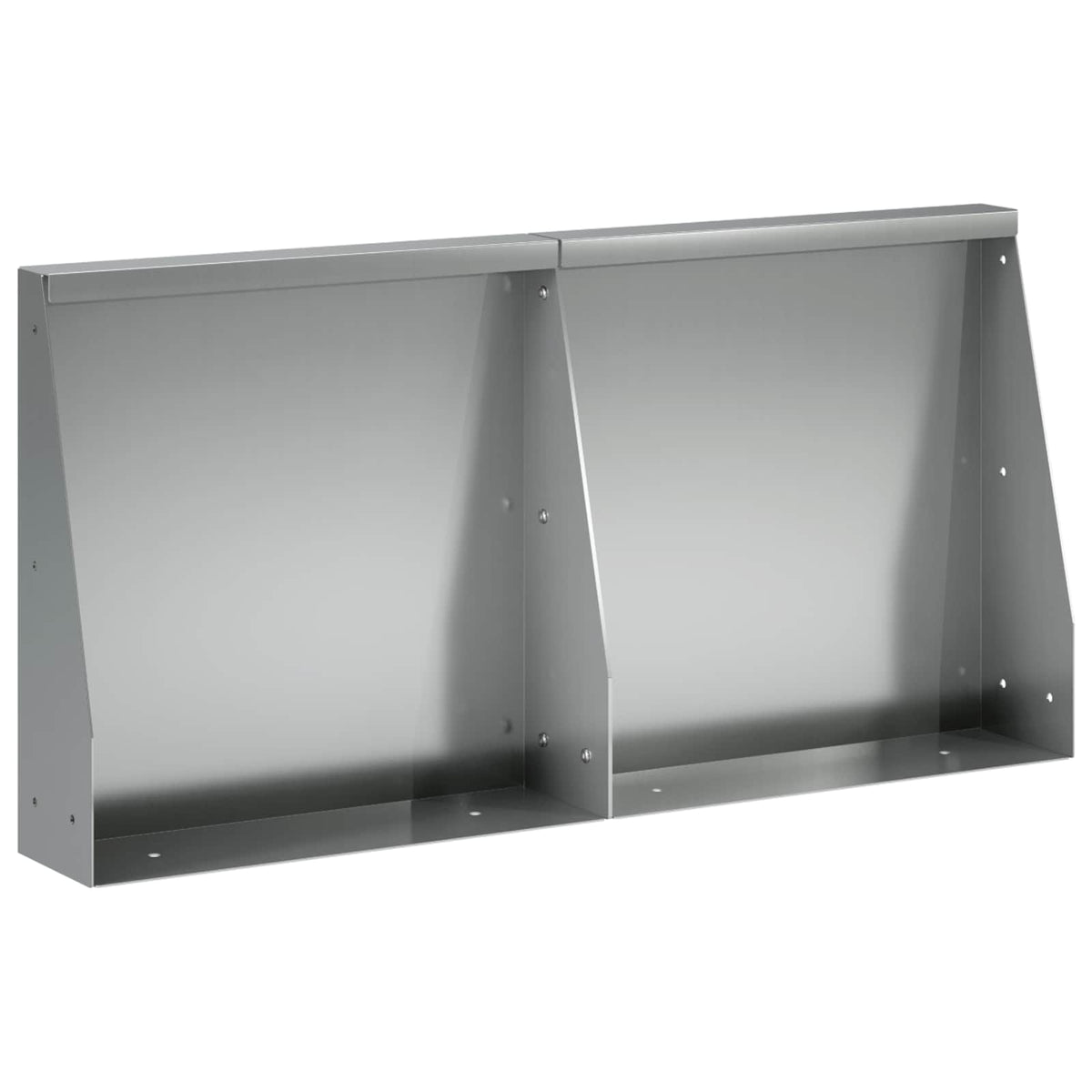 Retaining Wall 2 pcs 40 x 12 x 50 cm Galvanised Steel Silver