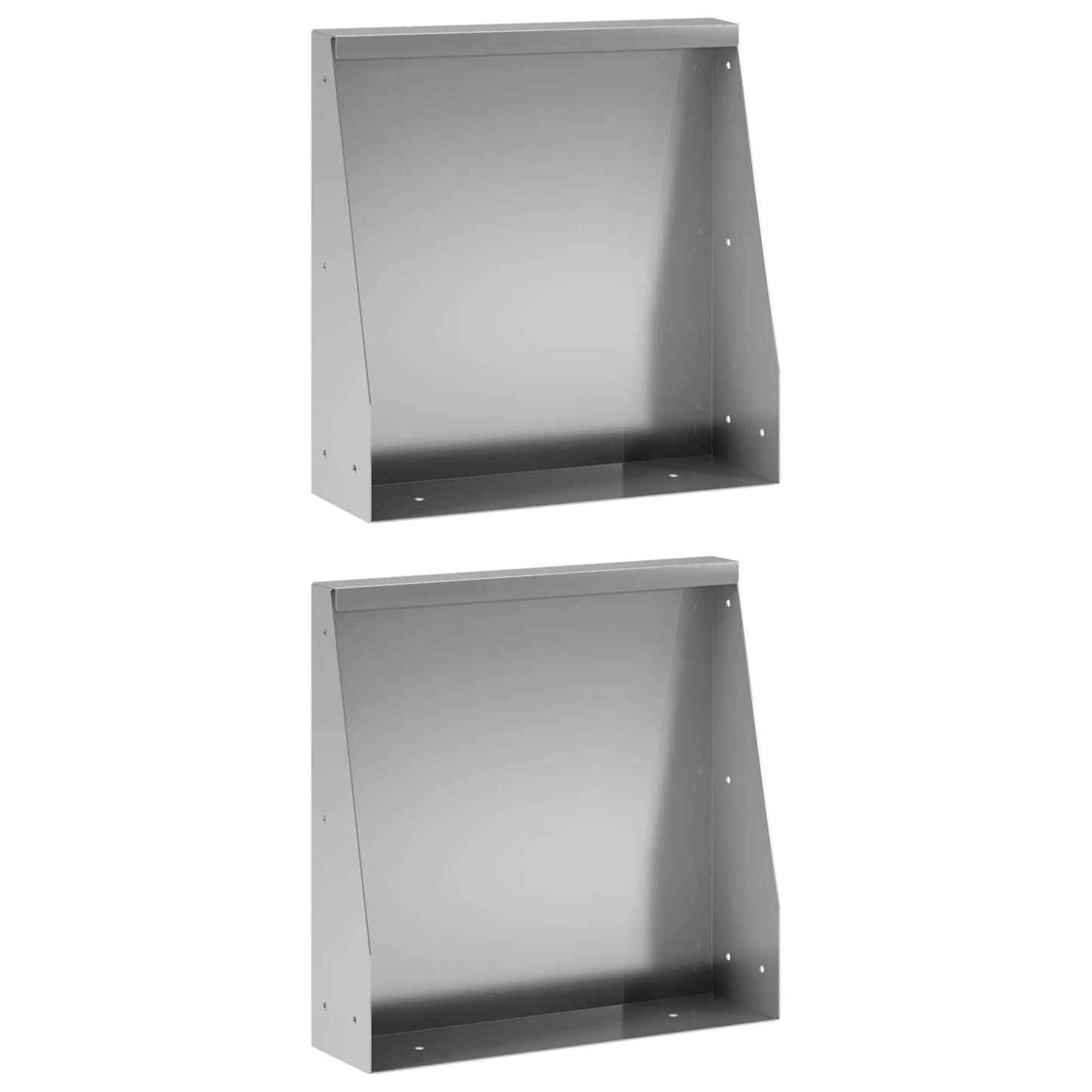 Retaining Wall 2 pcs 40 x 12 x 50 cm Galvanised Steel Silver