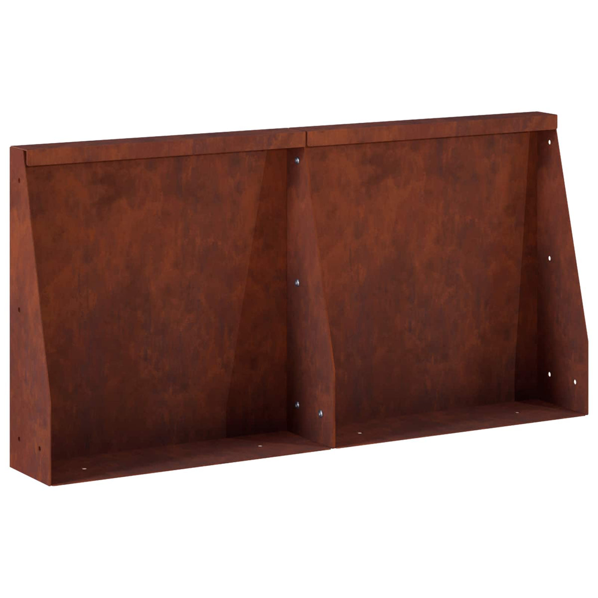 Retaining Wall 2 pcs 40 x 12 x 50 cm Weathering Steel Rusty