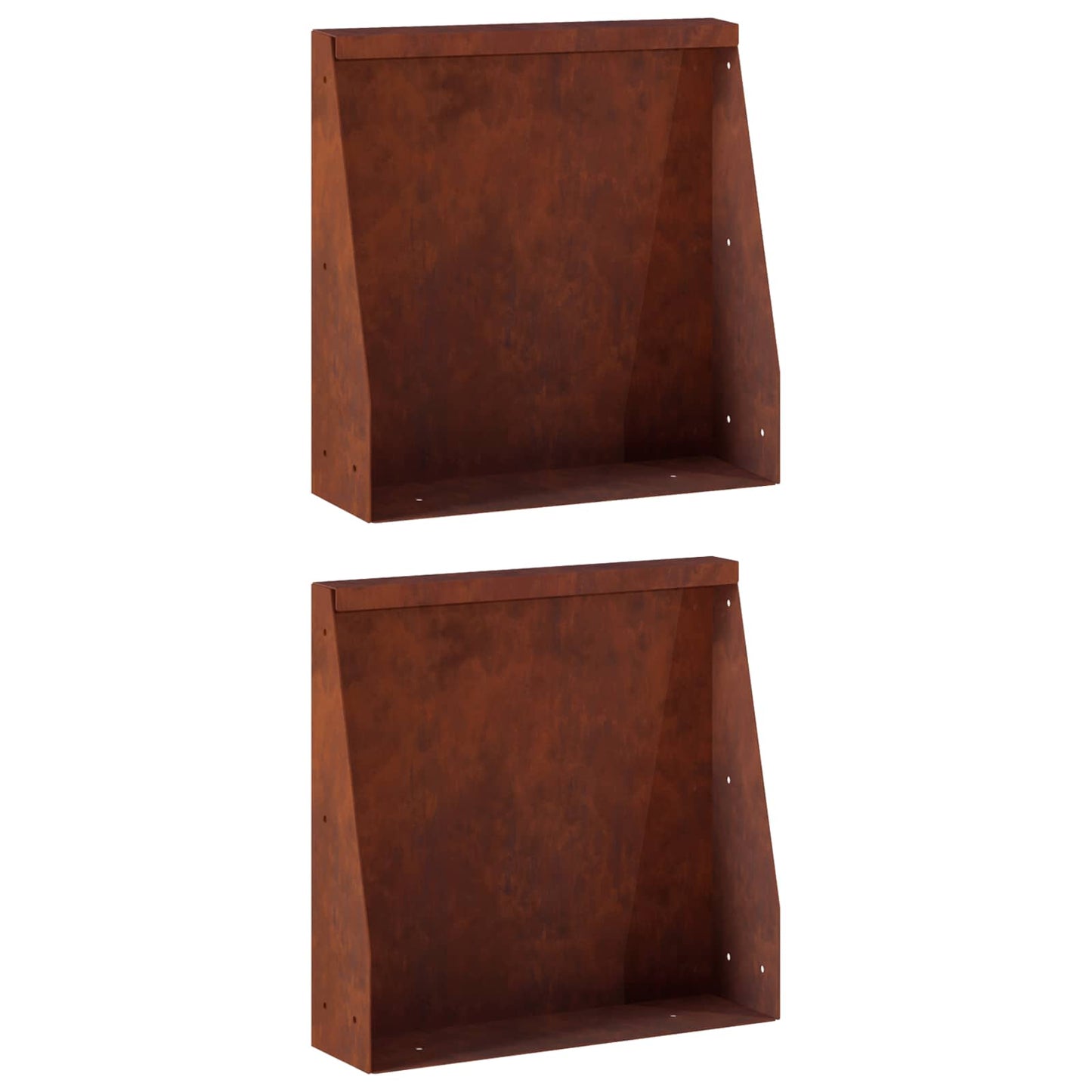 Retaining Wall 2 pcs 40 x 12 x 50 cm Weathering Steel Rusty