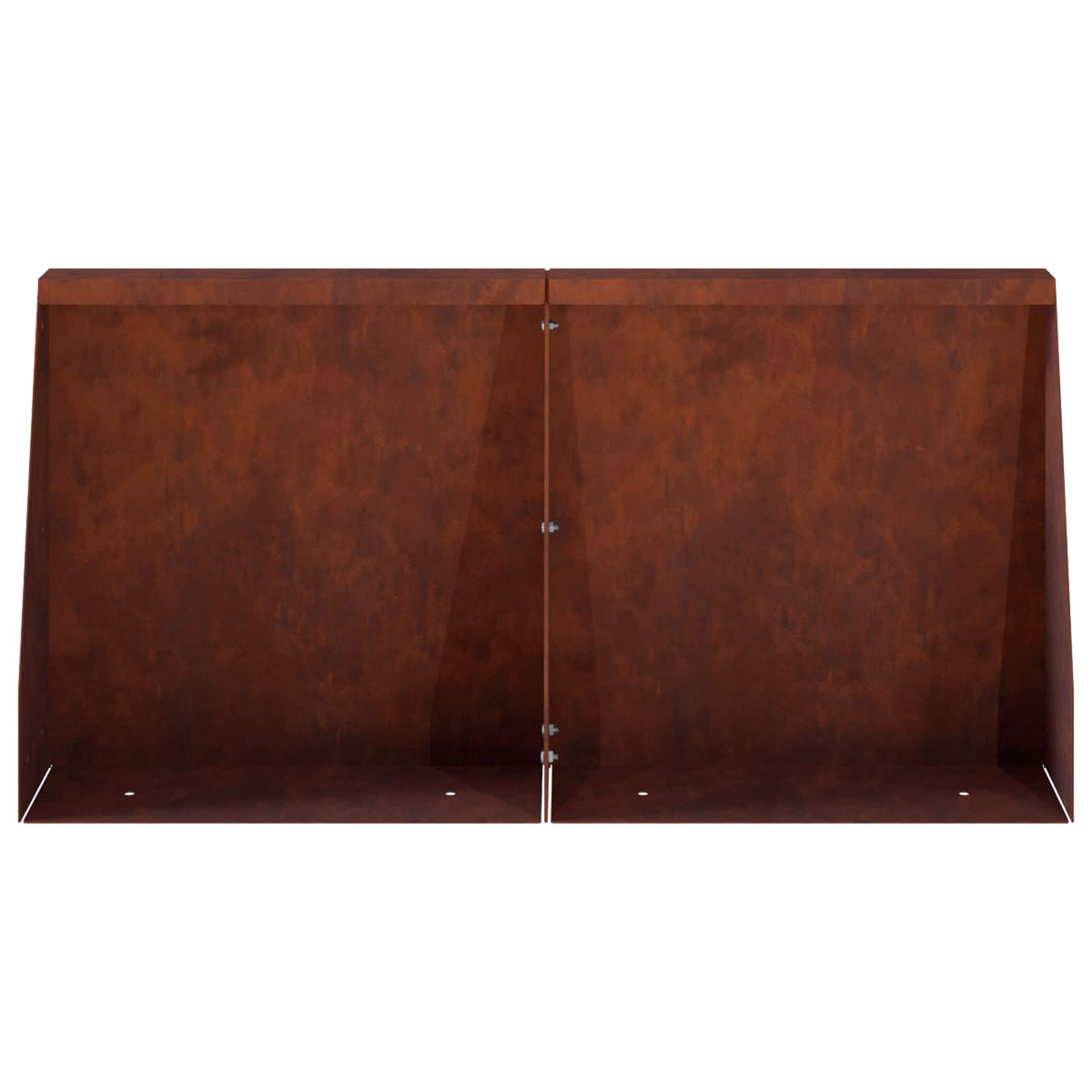 Retaining Wall 2 pcs 40 x 12 x 50 cm Weathering Steel Rusty