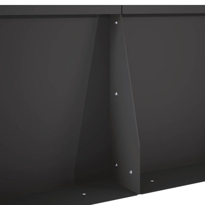 Retaining Wall 2 pcs 60 x 12 x 30 cm Steel Black