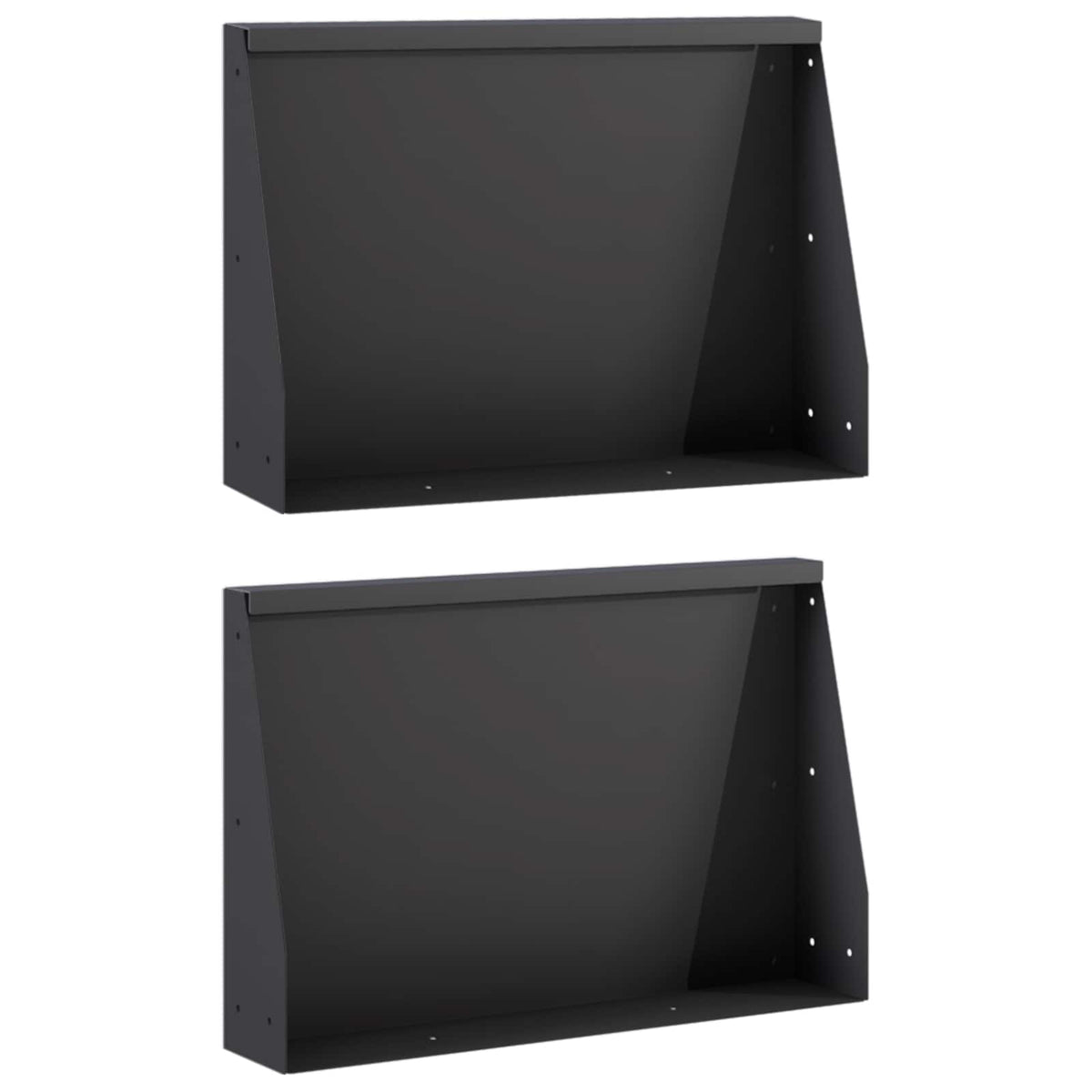 Retaining Wall 2 pcs 60 x 12 x 30 cm Steel Black