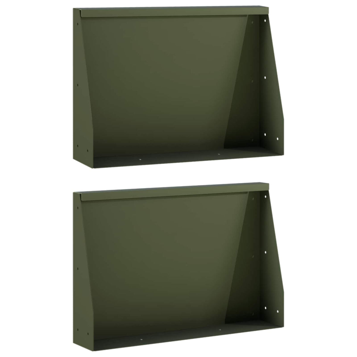 Retaining Wall 2 pcs 60 x 12 x 30 cm Steel Olive Green