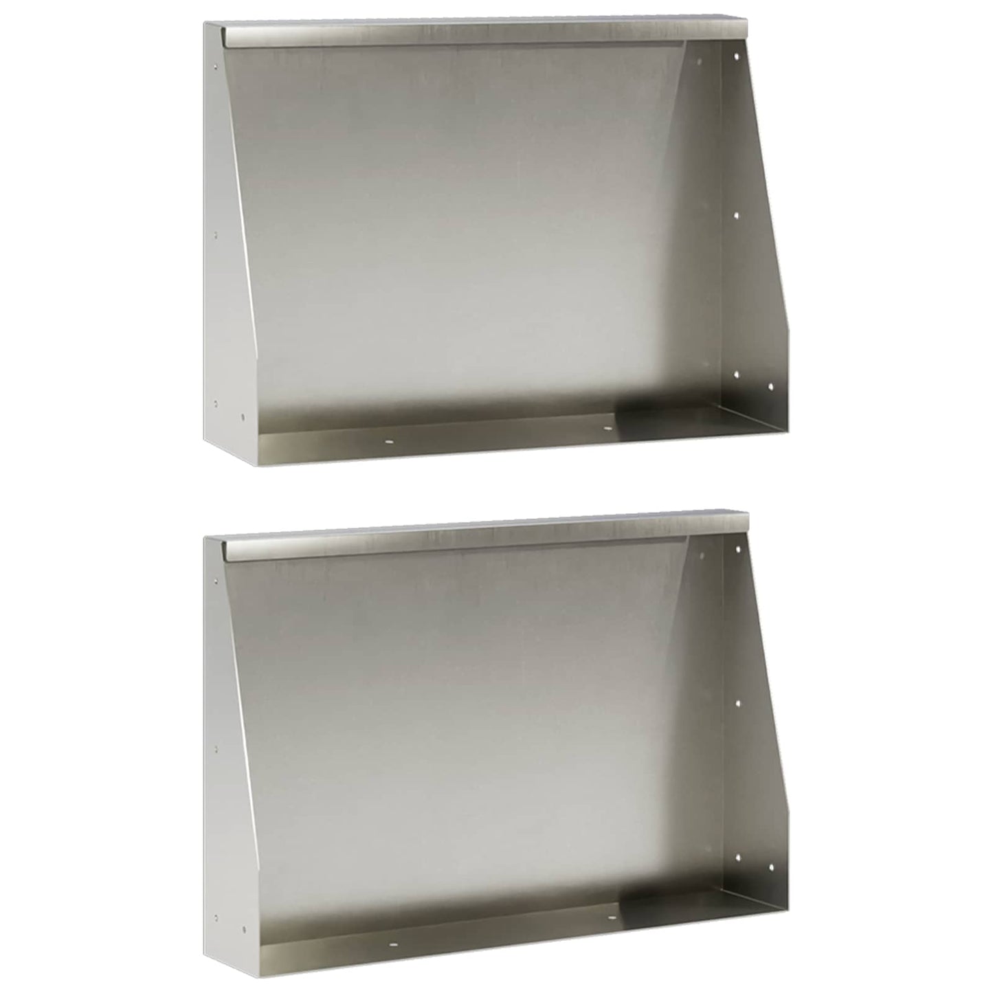 Retaining Wall 2 pcs 60 x 12 x 30 cm Stainless Steel Silver