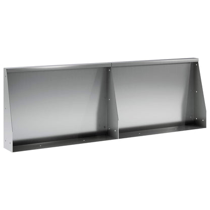 Retaining Wall 2 pcs 60 x 12 x 30 cm Galvanised Steel Silver