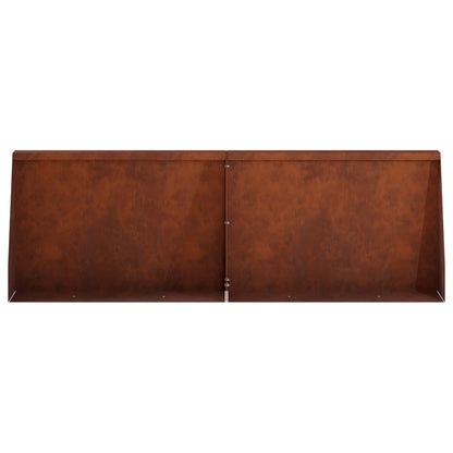 Retaining Wall 2 pcs 60 x 12 x 30 cm Weathering Steel Rusty