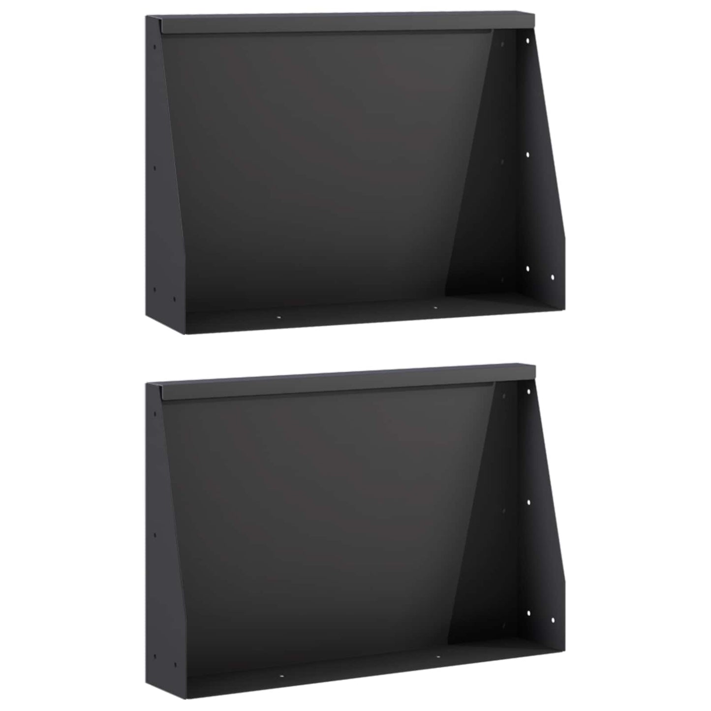 Retaining Wall 2 pcs 60 x 12 x 40 cm Steel Black