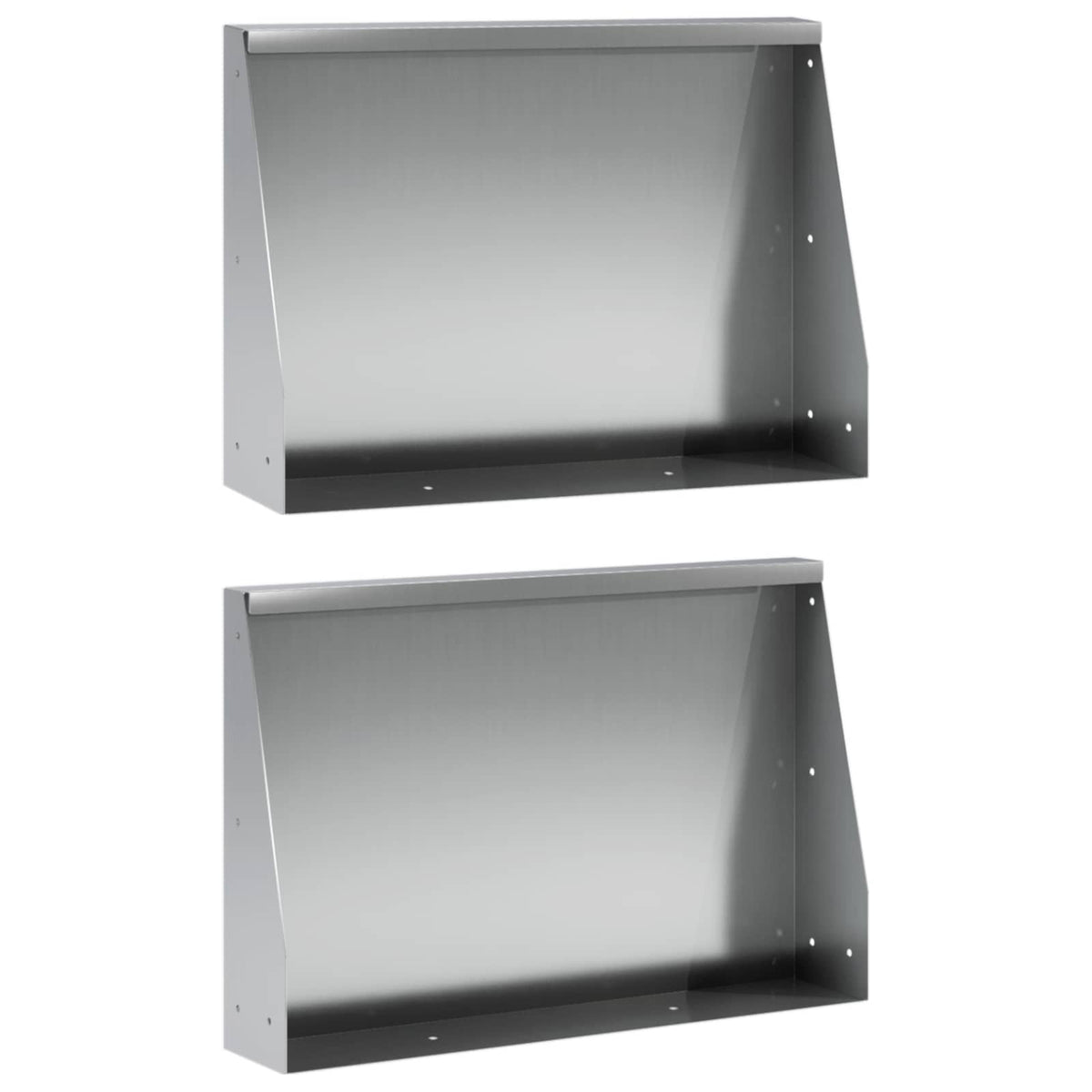 Retaining Wall 2 pcs 60 x 12 x 40 cm Galvanised Steel Silver