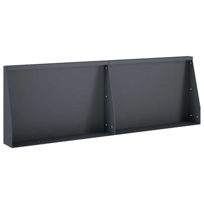 Retaining Wall 2 pcs 60 x 12 x 50 cm Steel Anthracite