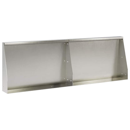 Retaining Wall 2 pcs 60 x 12 x 50 cm Stainless Steel Silver