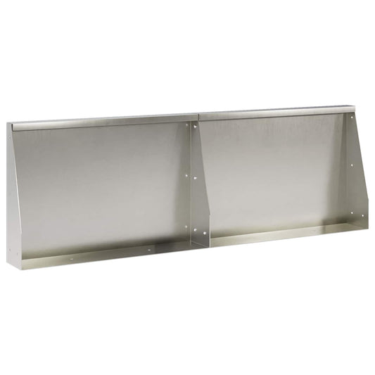 Retaining Wall 2 pcs 60 x 12 x 50 cm Stainless Steel Silver