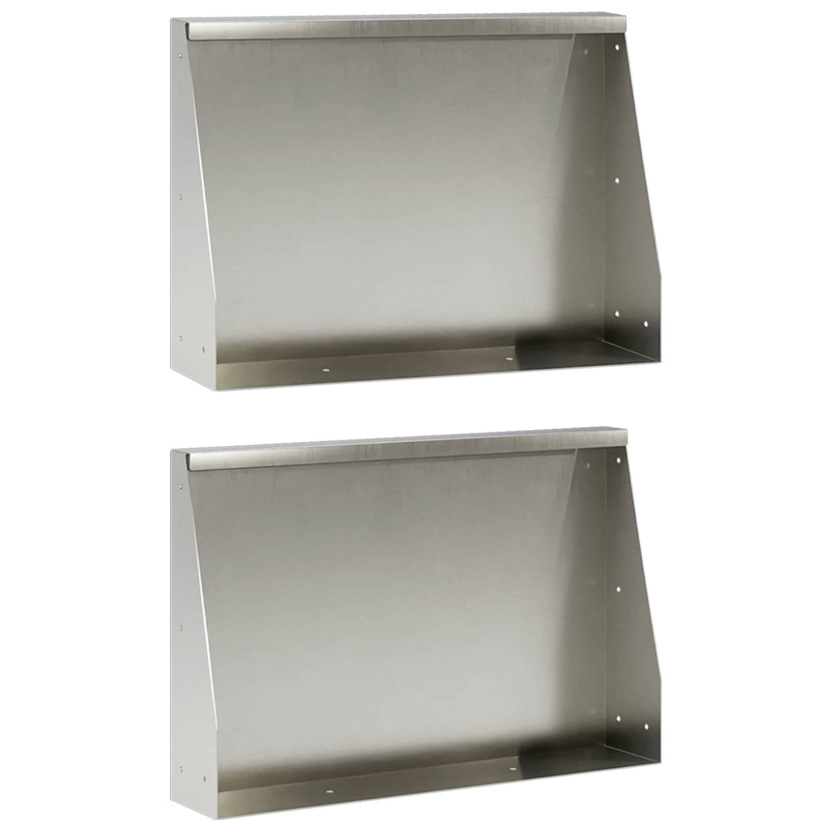 Retaining Wall 2 pcs 60 x 12 x 50 cm Stainless Steel Silver