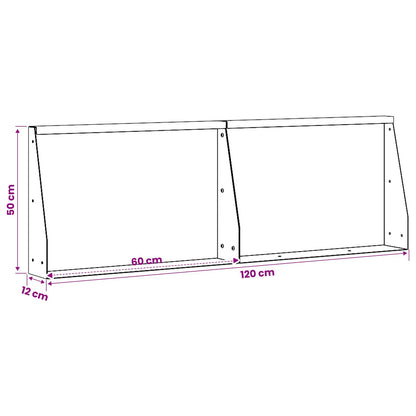 Retaining Wall 2 pcs 60 x 12 x 50 cm Stainless Steel Silver