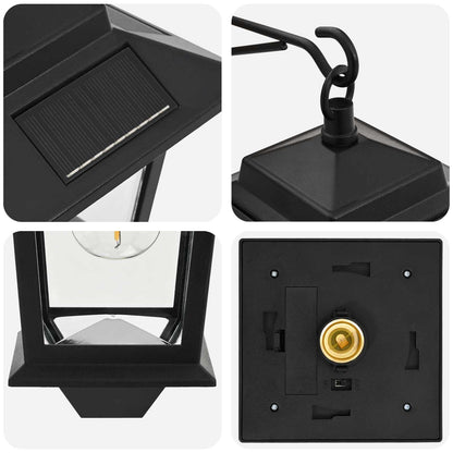 Wall Mount Lamp with LED Bulb 2 pcs Black 19 x 14 x 25 cm