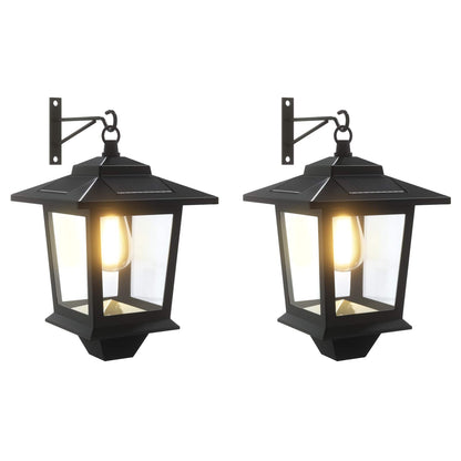Wall Mount Lamp with LED Bulb 2 pcs Black 19 x 14 x 25 cm