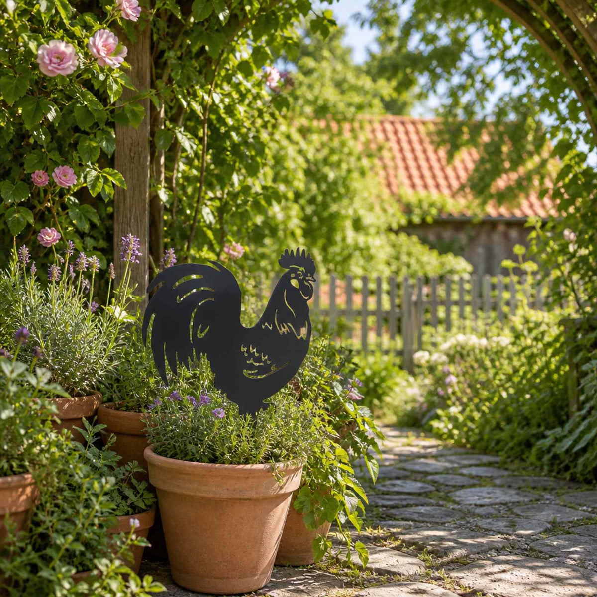 Garden Stake 38.5 x 33 cm Steel Black