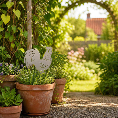 Garden Stake 38.5 x 33 cm Stainless Steel Silver