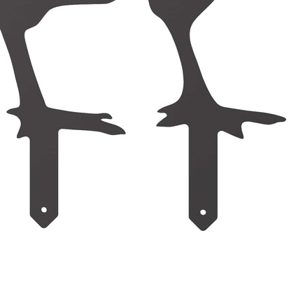 Garden Stake Set of 4 47.5 x 30 cm Steel Black