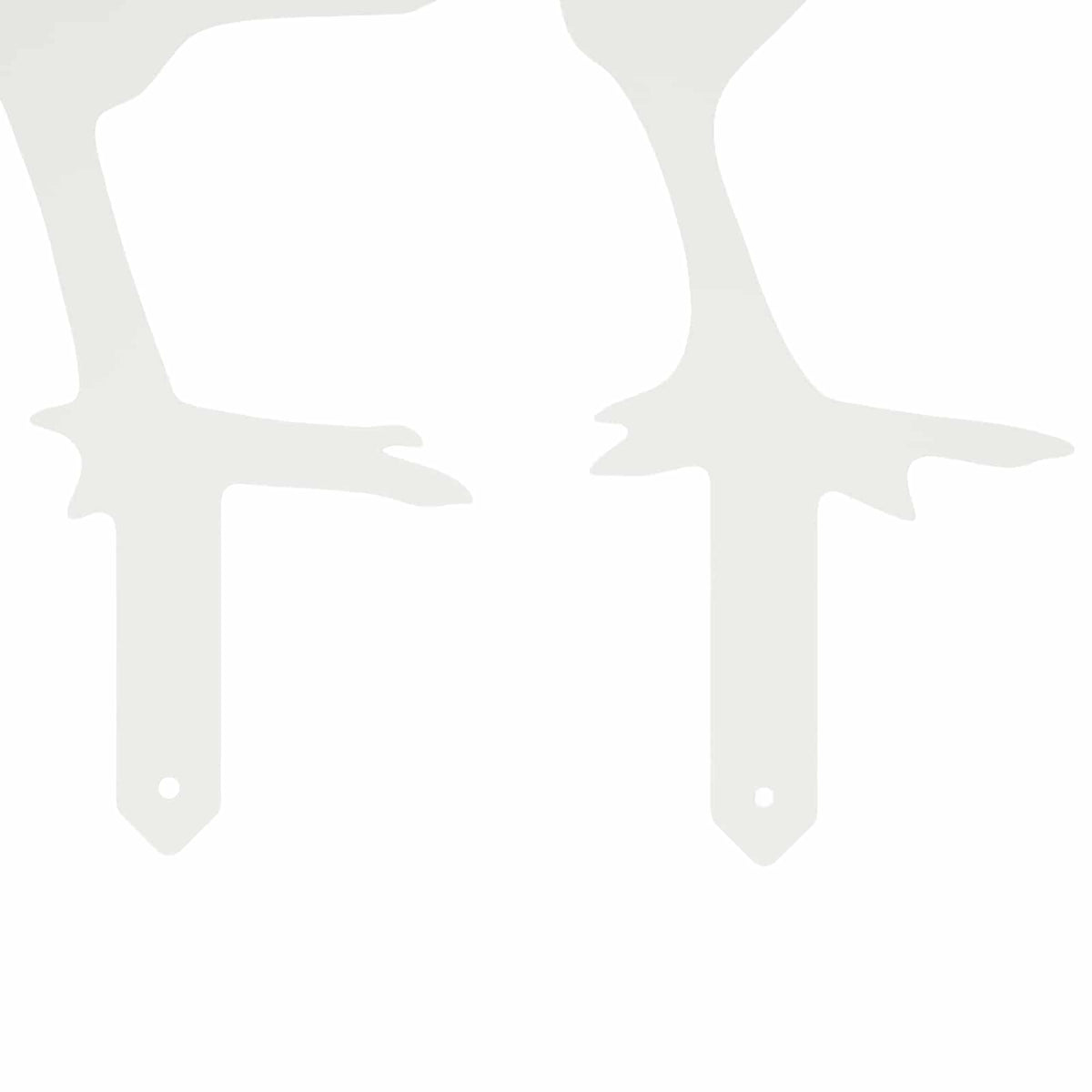 Garden Stake Set of 4 47.5 x 30 cm Steel White