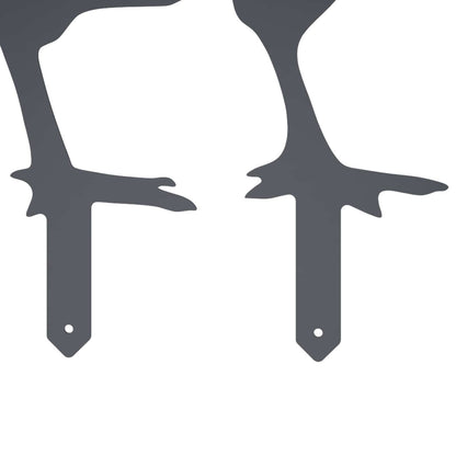 Garden Stake Set of 4 47.5 x 30 cm Steel Anthracite