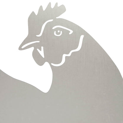 Garden Stake Set of 4 47.5 x 30 cm Stainless Steel Silver