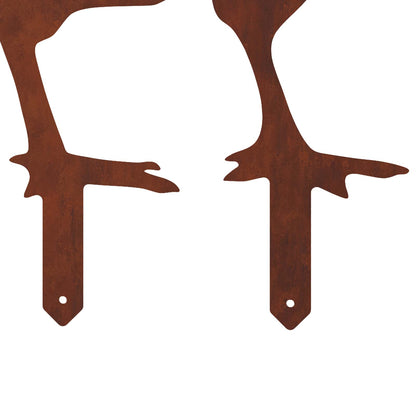 Garden Stake Set of 4 47.5 x 30 cm Weathering Steel Rusty
