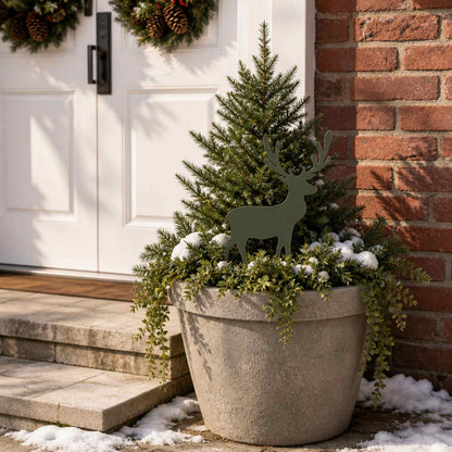 Garden Stake 23 x 12 cm Steel Olive Green