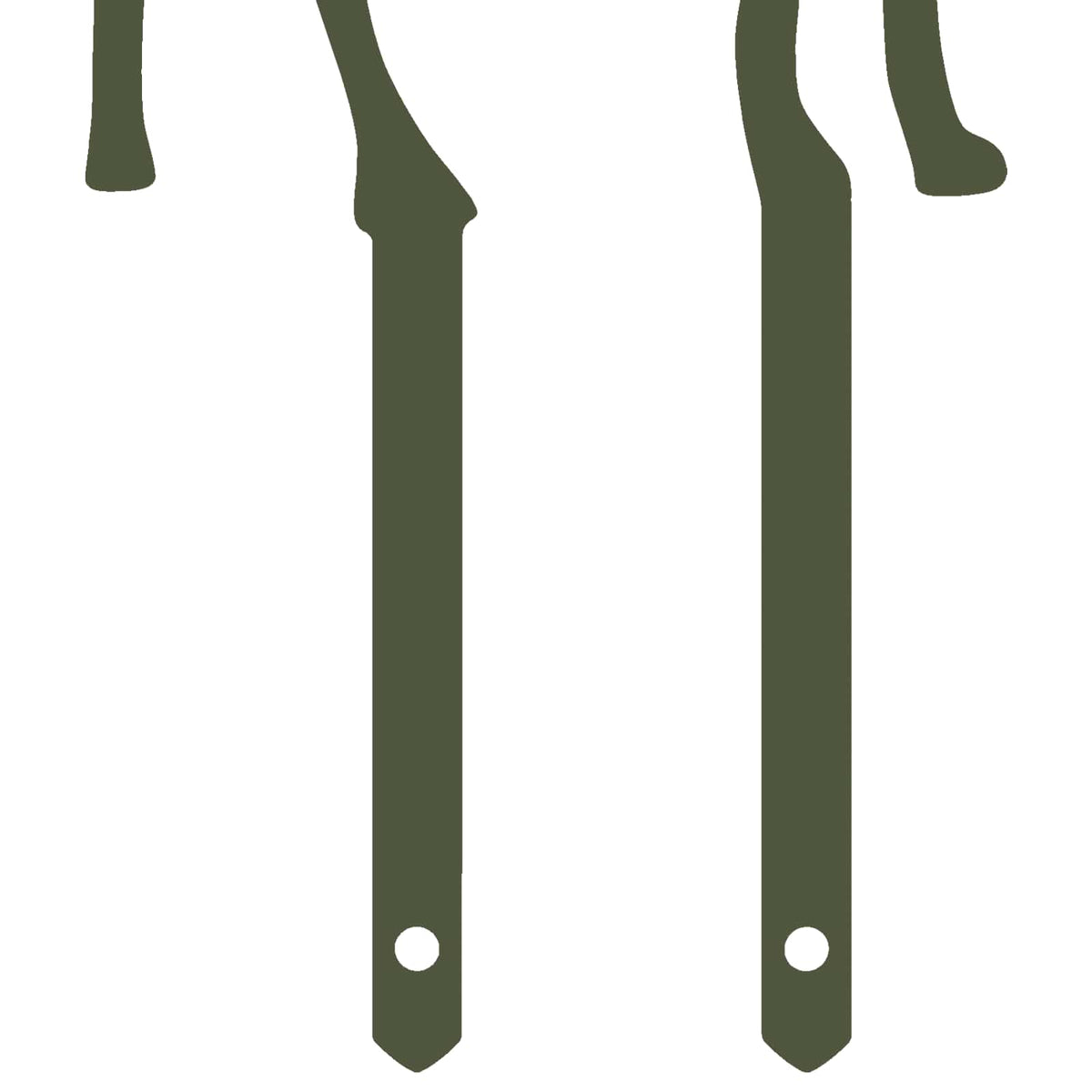 Garden Stake 23 x 12 cm Steel Olive Green