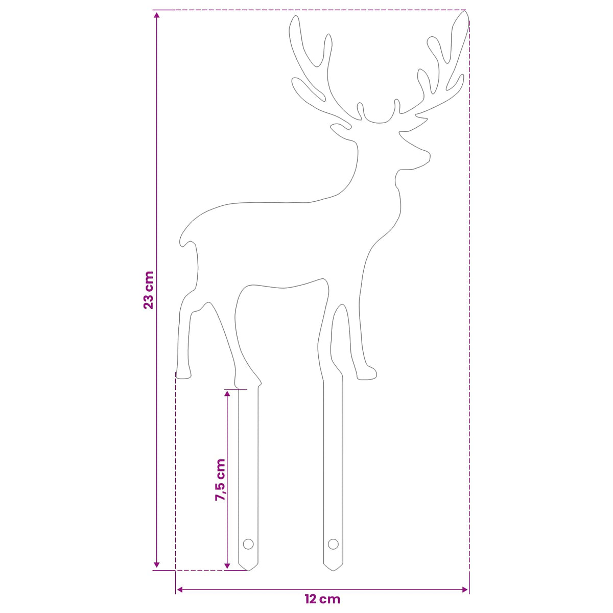 Garden Stake 23 x 12 cm Steel Olive Green