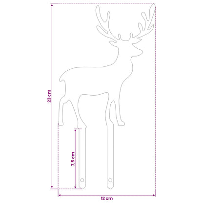 Garden Stake 23 x 12 cm Steel Olive Green