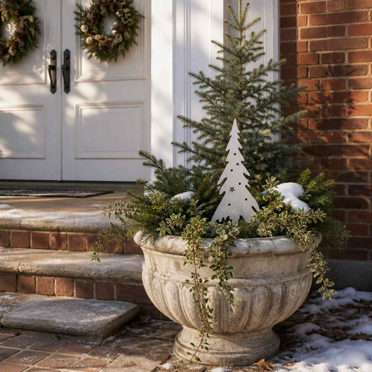 Garden Stake 20 x 6 cm Steel White