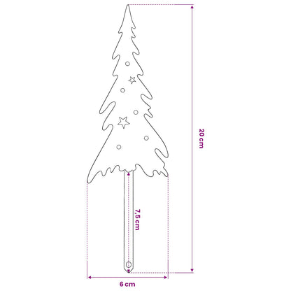 Garden Stake 20 x 6 cm Steel White