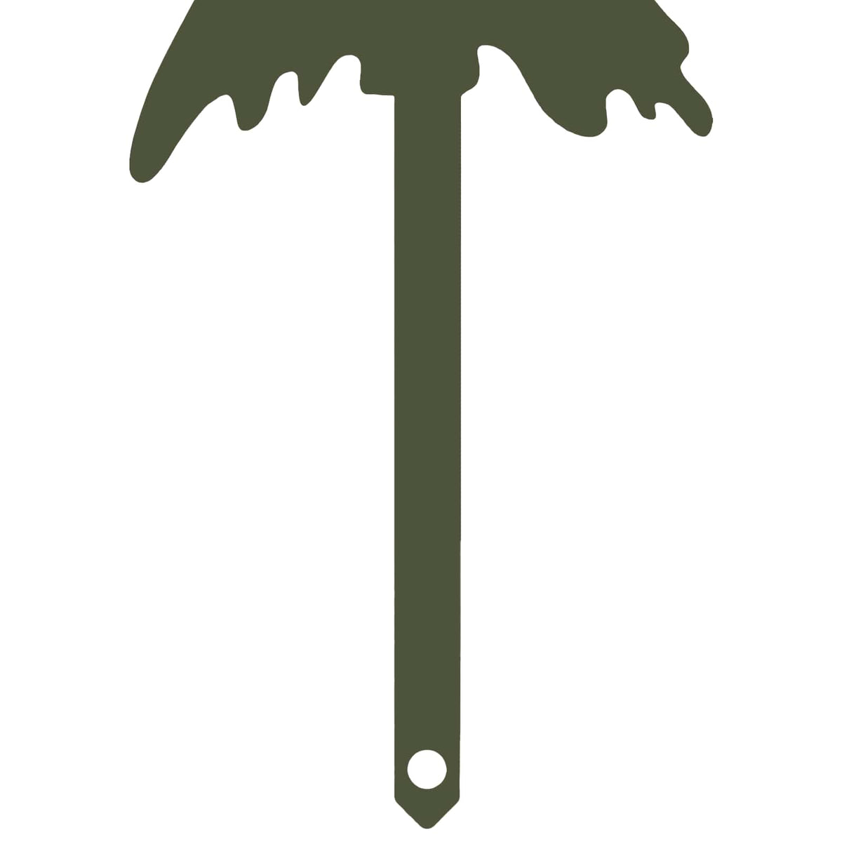 Garden Stake 20 x 6 cm Steel Olive Green
