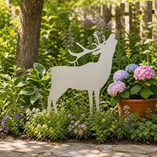 Garden Stake 46 x 30 cm Steel White