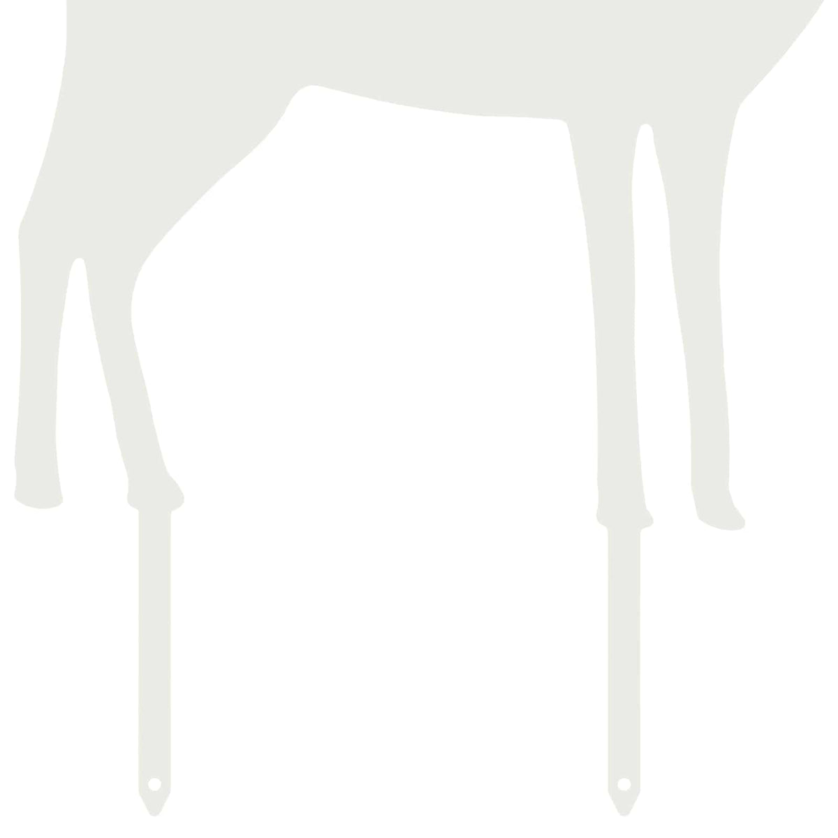 Garden Stake 46 x 30 cm Steel White