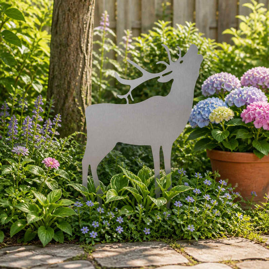 Garden Stake 46 x 30 cm Galvanised Steel Silver