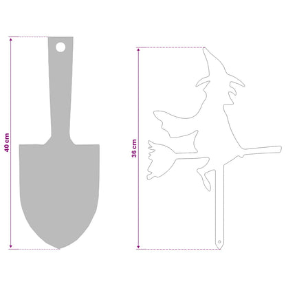 Garden Stake 36 x 24 cm Steel White