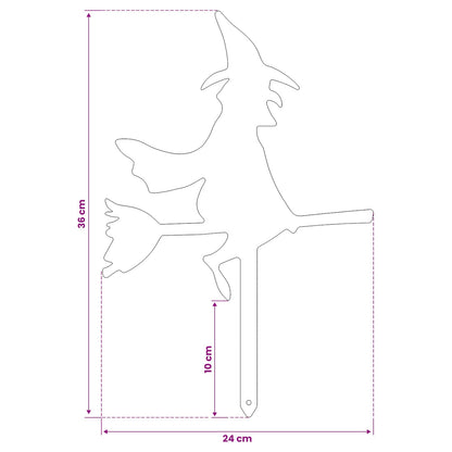 Garden Stake 36 x 24 cm Steel Anthracite