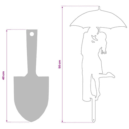 Garden Stake 50 x 24.5 cm Steel Anthracite