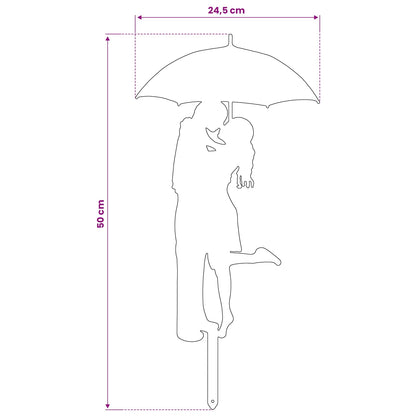 Garden Stake 50 x 24.5 cm Stainless Steel Silver