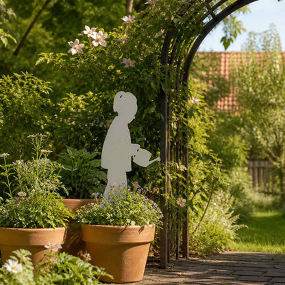 Garden Stake 38 x 15 cm Steel White
