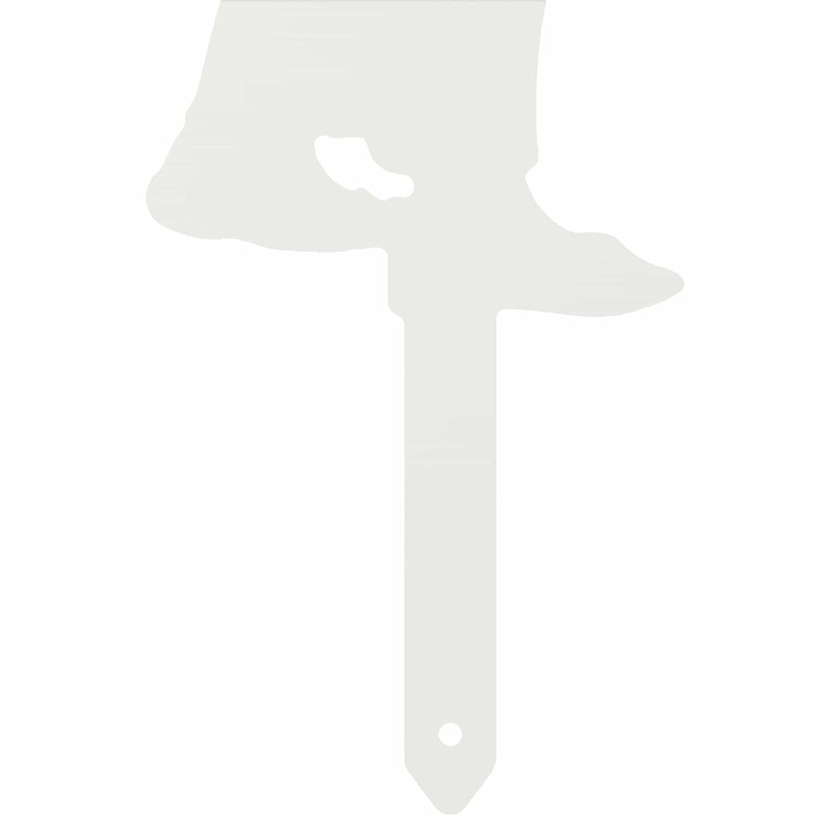 Garden Stake 38 x 15 cm Steel White