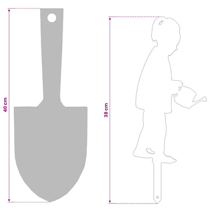 Garden Stake 38 x 15 cm Stainless Steel Silver