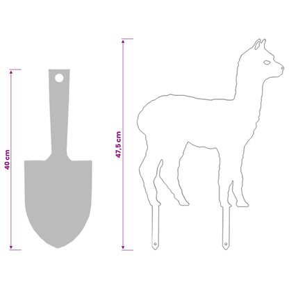 Garden Stake 47.5 x 32 cm Steel Black