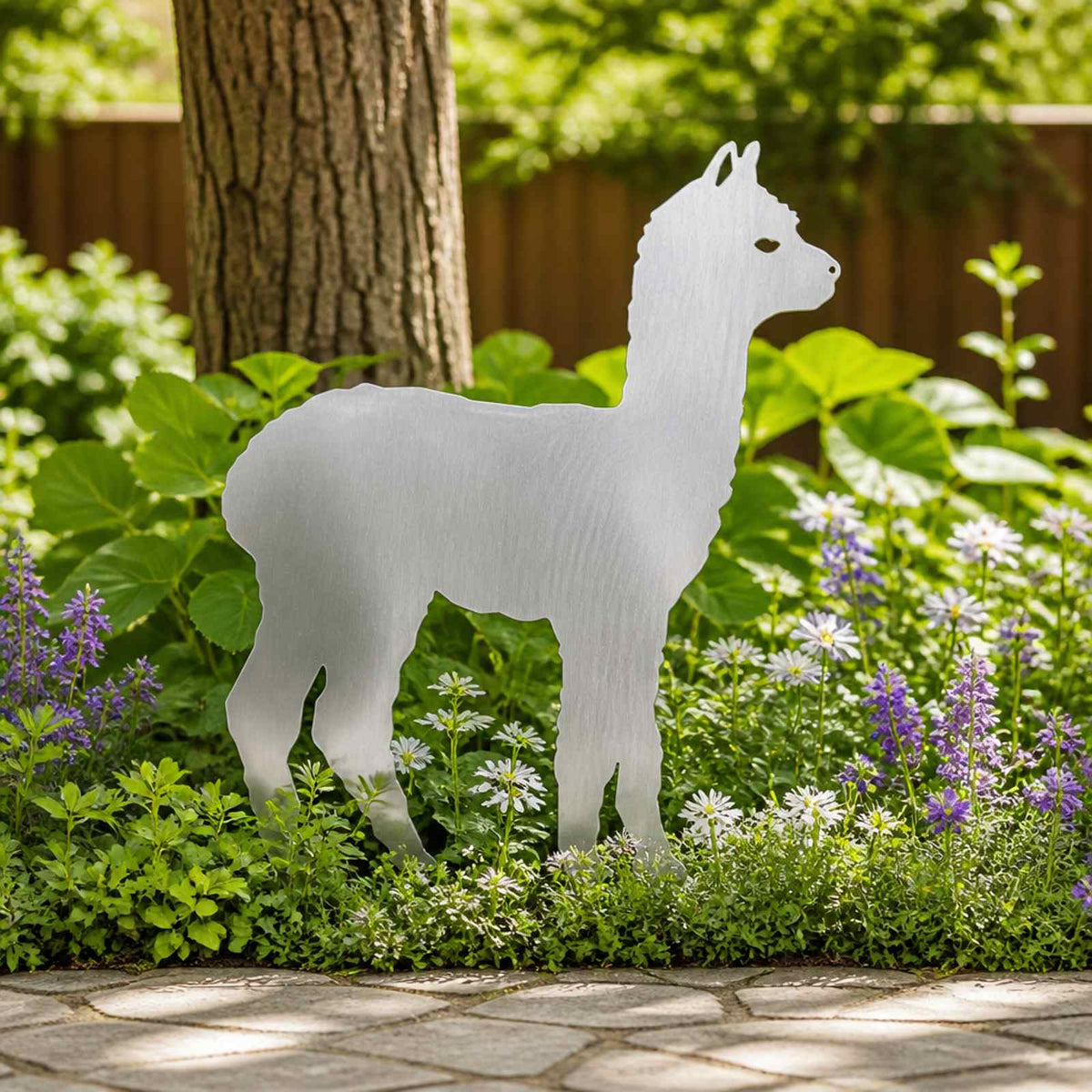Garden Stake 47.5 x 32 cm Steel White