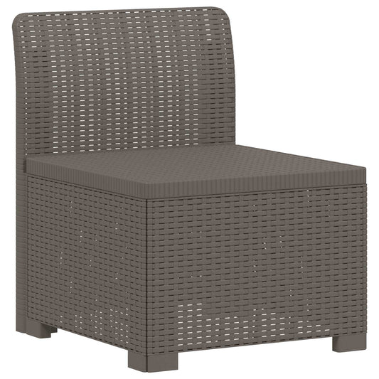 3-Seater Garden Sofa Rattan Look PP Light Grey