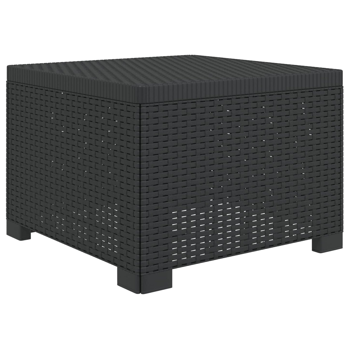 4-Seater Garden Sofa Rattan Look PP Anthracite
