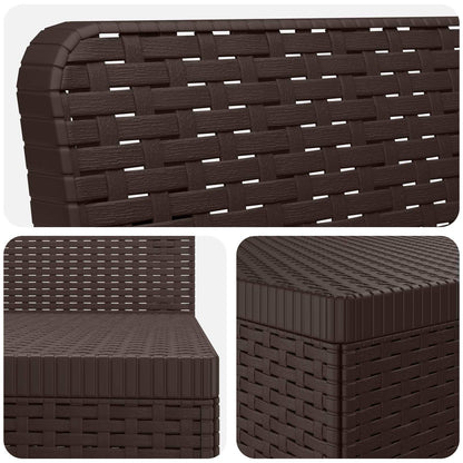 4-Seater Garden Sofa Rattan Look PP Brown