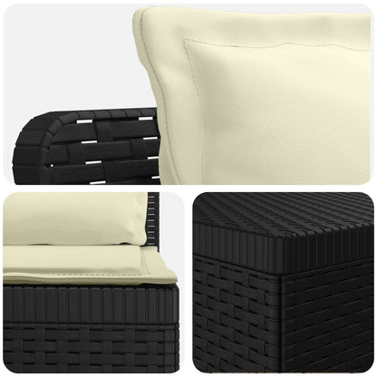 5-Seater Garden Sofa with Cushions Rattan Look PP Anthracite